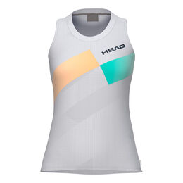 Pro Tank-Top Damen - apricot, wei&szlig;