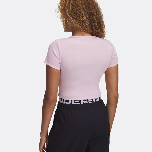 Ua Rival Rib Baby Tee-Blk