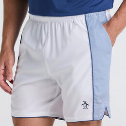 7in Performance Piped Shorts Herren-Weiß,Blau