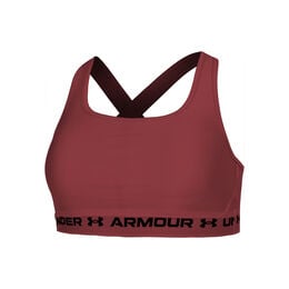 Crossback Mid Sport-BH Damen-Weinrot