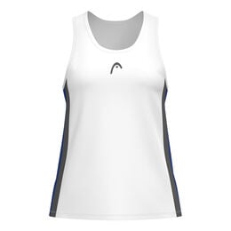 Club 25 Tech Tank-Top Damen-Weiß,Dunkelblau
