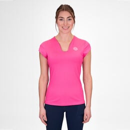 Crew V-Neck T-Shirt Damen-Pink