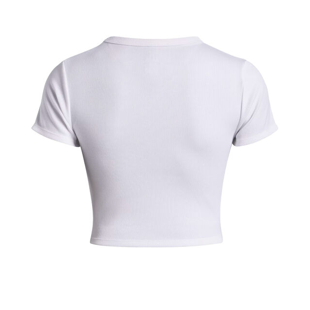 Ua Rival Rib Baby Tee-Blk