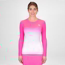 Crew Gradiant Longsleeve Damen-Pink,Weiß