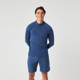 Borg Midlayer Half Zip Sweatshirt Herren-Dunkelblau