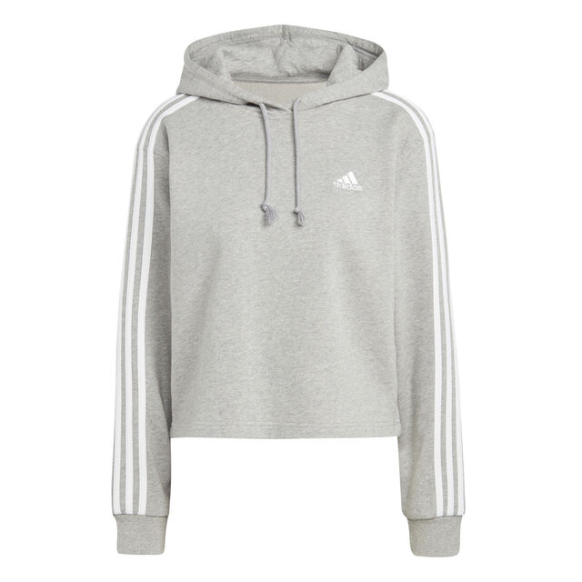 Essentials 3-Stripes French Terry Crop Hoodie