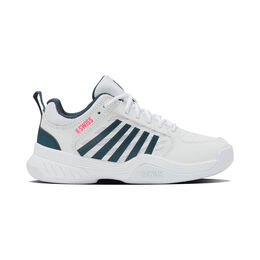 Court Express 2 Teppichschuh Kinder-Weiß,Petrol