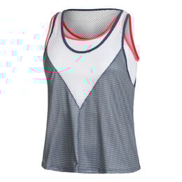 Royal Palm Layer Tank-Top Damen-Blau,Weiß