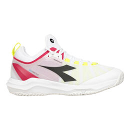 Speed Blushield Fly 4+ Allcourtschuh Damen-Weiß,Neongelb