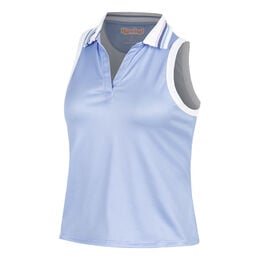 Timeless Sleeveless Polo Damen-Hellblau