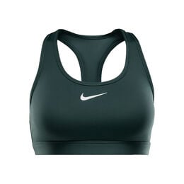 Swoosh Medium Sport-BH Damen - dunkelgrün, weiß