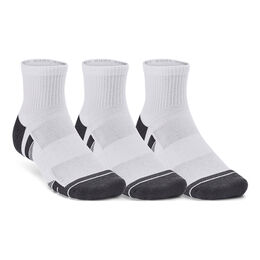 Performance Tech Quarter Tennissocken 3er Pack-Weiß